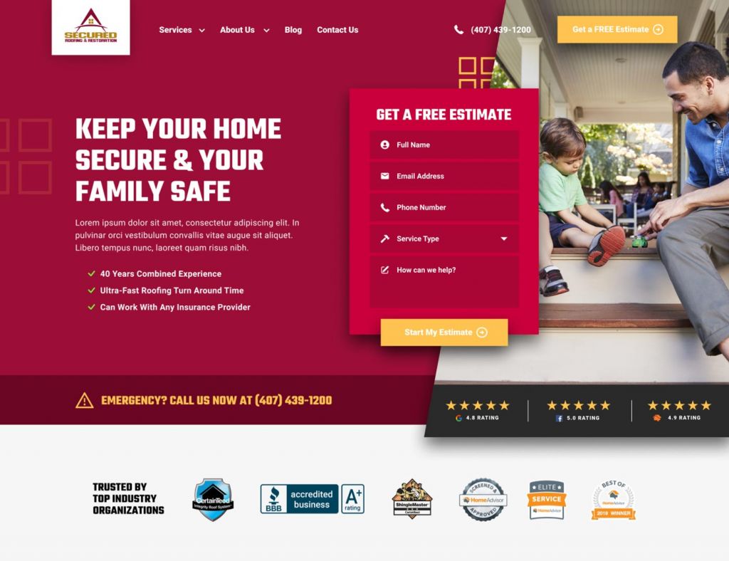 Roofing Website Design